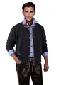 Produktbild: Moschen-Bayern Herren Trachtenjacke Trachtenstrickjacke Trachtenjanker Strickjacke Tracht Grau Schwarz 56