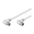 Produktbild: Wentronic Goobay Antennen Winkel Anschlusskabel, Weiß, 2.5 m - IEC/Koax-Stecker 90° <=> IEC/Koax-Buchse 90° (11521)