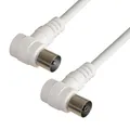 Produktbild: Antennen Kabel 2,5m weiß gewinkelt KOAX Anschlusskabel Koaxialkabel BK TV