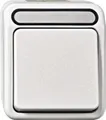 Produktbild: Merten MEG3156-8029 Taster mit N-Klemme, Wechsel 1-polig, lichtgrau, AQUASTAR