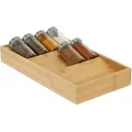 Produktbild: Relaxdays Gewürzregal Schublade, Bambus, Hxbxt: 5 X 20 X 38 Cm, 3 Stufen, Schubladeneinsatz Gewürze, Gewürzhalter, Natur