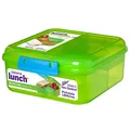 Produktbild: Sistema Bento Box TO GO Brotdose Kinder mit Fächern | 1,25 L Lunchbox mit auslaufsicherem Joghurt-/Fruchtbehälter | BPA-frei | Gemischte Farben (nicht auswählbar)