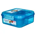 Produktbild: 6 Stk-Sistema 41685 Bento Cube Box mit Fruit/Joghurt Topf, 1,25 L-Mint/Blau/Rosa