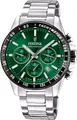 Produktbild: Festina Chronograph Herrenuhr F20560-4 - Grünes Zifferblatt, Edelstahlband, 45 mm F20560/4