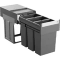 Produktbild: Hailo Abfallsammler 3666921 Terzett 3x8 Liter Abfalltrennsystem Einbau-Mülleimer für Unterschränke a (24 l) (ASTANDEM8/8/8)
