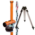 Produktbild: Nedo Nivellier Set F32 Nivelliergerät + 5m Nivellierlatte + Alu Stativ 32fach