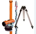 Produktbild: Nedo Nivellierset F32, 32-fach, mit Alustativ, Meßlatte 5 m 22-0251