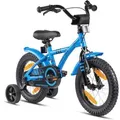 Produktbild: PROMETHEUS BIKES Kinderfahrrad 14 Zoll ab 4 Jahre mit Stützrädern und Rücktrittbremse Blau