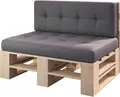 Produktbild: Lermowood Palettenmöbel Mp Bank 100 x 60 x 40 cm Natur | Europaletten Indoor und Outdoor Lounge Gartenmöbel Holz Gartenmöbel Set Lounge Möbel Terrasse Balkon Loft Stil Paletten