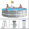 Produktbild: Aufstellpool INTEX Frame Pool Set Prism Rondo Ø 366 x 99 cm mit Zubehör