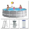 Produktbild: INTEX Komplettset Prism Frame Pool Ø 366x99cm Filterpumpe Swimmingpool