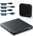 Produktbild: techPulse120 USB 3.1 Blu-ray DVD CD USB-C UHD 4k 3D M-DISC BDXL HDR10 100GB Brenner Blu-ray-Brenner