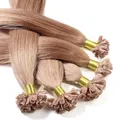 Produktbild: hair2heart Extensions Echthaar Bondings glatt - 25 Strähnen 1g 60cm 8/01 hellblond natur-asch