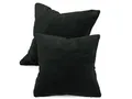 Produktbild: npluseins 2er Pack Kissenhüllen aus Coral-Kuschel-Fleece (2 Stück) 1257.1667, ca. 40 x 40 cm, schwarz