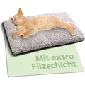 Produktbild: Selbstheizende Decke für Katzen & Hunde 60x45cm - Weich & kuschelige Katzendecke - Geräuschdämpfung - Waschbarer Bezug - Mit Rutschfester Unters... - Grau