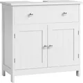 Produktbild: MSMASK Waschbeckenunterschrank mit Unterschrank 2 Türen Schulade 30T x 60B x 60.2H weiß