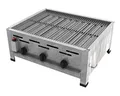 Produktbild: ChattenGlut Professional Gastrobräter 3-flammig Tischgerät Edelstahl Stahlbrenner für Flüssiggas 650x530x270mm (13,5kW Rost)