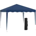 Produktbild: Outsunny Faltpavillon,, Blau, Metall, 295x257x295 cm, Sonnen- & Sichtschutz, Pavillons & Pergolas