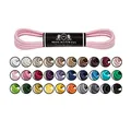 Produktbild: Mount Swiss Luxury Schuhbänder I Wasserabweisende und reißfeste Schnürsenkel rund ø 2-3 mm aus feiner Baumwolle/gewachst Farbe: pink.77, Länge: 45 cm