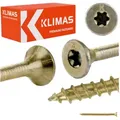 Produktbild: Klimas - Holzschraube Weiss Verzinkt - Senkkopf - Teilgewinde - Torx - Antisplit-spitze 4x60 - 250er Packung