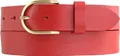 Produktbild: BELTINGER Damen-Gürtel aus Vollrindleder 3,5 cm | Jeans-Gürtel für Damen 35mm | Chino-Gürtel mit runder, goldener Gürtelschließe | Rot 90cm