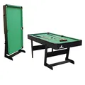 Produktbild: Cougar Hustle L Billardtisch 5ft in Schwarz/grün | Pooltisch klappbar inkl. Zubehör | Tischbillard für Kinder und Erwachsene | Indoor Pool/Billard Tisch