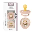 Produktbild: BIBS Colour Studio Schnuller 2er-Pack, BPA-frei, Kirschform Nippel. Naturkautschuk/Latex, Hergestellt in Dänemark, Größe 1 (0-6 Monate), Blush mix