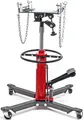 Produktbild: Wiltec Mobiler Getriebeheber hydraulisch 500 kg 87-179 cm Hubhöhe, mit 4 Laufrollen, Halteplatte, Pedal, hydraulischer Motorheber für Kfz und Lkw