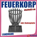 Produktbild: LANDMANN Feuerkorb Steel Stripes 360° Sicht auf das Feuer Wetterfest & Stabil
