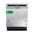 Produktbild: KKT KOLBE 60 cm Geschirrspüler Spülmaschine teilintegrierbar Silber Edelstahl Unterbaufähig, Besteckschublade, LED-Beleuchtung Automatische Türöffnung höhenverstellbar 7 Programme 14 Maßgedecke DW60TI