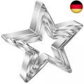 Produktbild: AVANA Ausstechformen Sterne 5 Stück, Edelstahl Ausstecher Set Weihnachten Keks