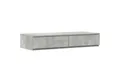 Produktbild: vidaXL Nachttisch 100 x 36,5 x 16,5 cm Bett-Schubladen Beton Grau 100x36,5x16,5 cm Holzw