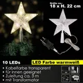 Produktbild: Weihnachtsbaum Spitze Stern LED beleuchtet warmweiß Innen Christbaum Baumschmuck
