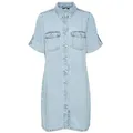 Produktbild: Vero Moda Blusenkleid Jennie (1-tlg) Plain/ohne Details blau M (38)