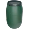 Produktbild: PROREGAL Mehrzweckfass aus Kunststoff mit Spannringverschluss 120 L Volumen 44,5 cm Deckel Ø Grün Tonne Mehrzweckfass Deckelfass Weithalsfass