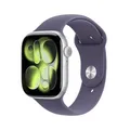 Produktbild: Apple Watch Series 11 GPS + Cellular 46mm Silver Aluminium Gehäuse mit Sport Band (purple fog) - S/M MFCP4ZR/A