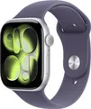 Produktbild: Apple Watch Series 11, GPS + Cellular, 46mm, Silber Aluminiumgehäuse mit Nebelviolett Sportband - S/M
