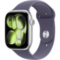 Produktbild: Apple Watch S11 2025 Aluminium Cellular 46mm Silber (Sportarmband nebelviolett) S/M