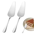 Produktbild: 2 Stück Tortenheber Edelstahl,Kuchenheber,Vielseitiger Tortenheber mit Messer,Tortenmesser für Party&Restaurant,Servierbesteck aus Edelstahl,Gezackte Torten&Kuchenschaufel,Tortenschaufel&Pizzaheber