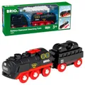 Produktbild: BRIO World 33884 Batterie-Dampflok mit Wassertank - Lokomotive mit echtem kühlen Dampf und Wasserbehälter zum Nachfüllen - Empfohlen ab 3 Jahren