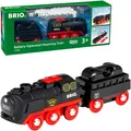 Produktbild: BRIO - Batterie-Dampflok -mit Licht und Dampffunktion - Wassertank -schwarz/rot