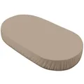 Produktbild: Spannbetttuch Groß, für Waldin OWAL Babybett 7in1 - Bettwäsche für Kinderbetten, Pflegeleichte, Superweiche, Strapazierfähige Baumwolle, Taupe