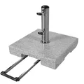 Produktbild: Doppler Active Trolley Granitsockel – 40 kg mit ausziehbarem Zuggriff und Rollen – Für Sonnenschirme – Rostfrei