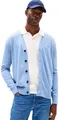 Produktbild: Tommy Hilfiger Herren Strickjacke Cardigan Essential Cotton mit Knopfleiste, Blau (Brisk Blue), XL