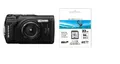 Produktbild: OM SYSTEM TG-7 schwarz wasserdichte Outdoor Kamera + Zubehörpaket: 32GB SDHC