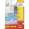 Produktbild: AVERY Zweckform L7676A-40P selbstklebende CD-Etiketten (80 blickdichte CD-Aufkleber, Ø 117mm auf A4, SuperSize, Papier matt, bedruckbare Klebeetiketten für alle A4-Drucker) 40 Blatt, weiß