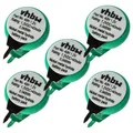 Produktbild: vhbw 5X NiMH Ersatz Knopfzellen-Akku Typ 1/V40H 2-Pins 40mAh 1,2V kompatibel mit Modellbau-Akkus, Solar-Leuchten UVM.