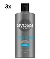 Produktbild: Syoss Men Clean & Cool - Shampoo - Für normales und fettiges Haar - 3x440 ml