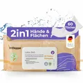Produktbild: Dr Deppe Lotio 2in1 - Desinfektionstücher für Hände & Flächen mit Aloe Vera 100% biologisch abbaubar, aus nachwachsenden Rohstoffen für die einfache und schnelle Beseitigung von Bakterien und Viren