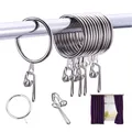 Produktbild: 100 Stück Vorhang Haken & 30 Stück Metall Vorhangringe 30 mm Innendurchmesser...